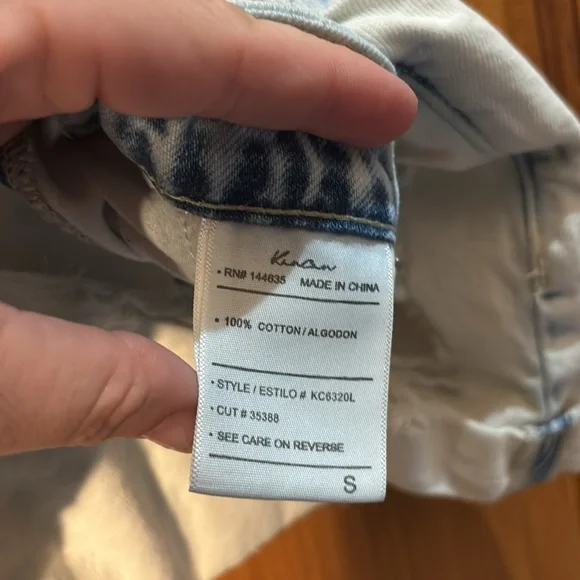 KanCan Blue Distressed Jean Shorts High-Waisted❤️ - Picture 3 of 4